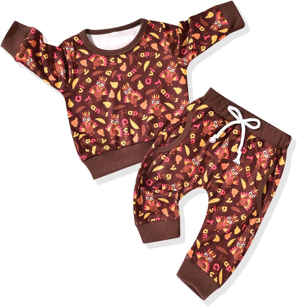Aalizzwell Baby Boys Girls Halloween Pullover Outfit 0-24 Months | Amazon (US)