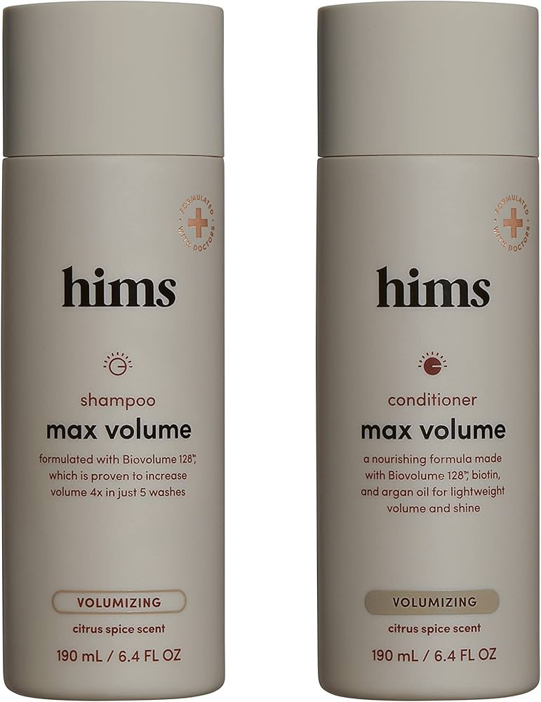 Hims Max Volume Citrus Spice Shampoo & Conditioner Pack - Volumizing Formula for Men - 2 x 6.4 fl... | Amazon (US)