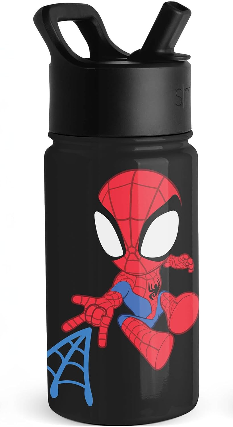Simple Modern Spiderman Kids Water Bottle with Straw Lid | Marvel Insulated Stainless Steel Reusa... | Amazon (US)
