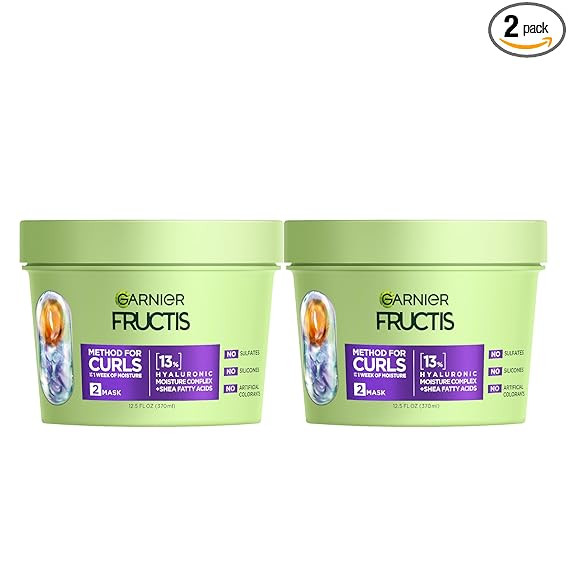Garnier Fructis Method for Curls Moisture Filling Hair Mask for Curly Hair with up to 13% Hyaluro... | Amazon (US)