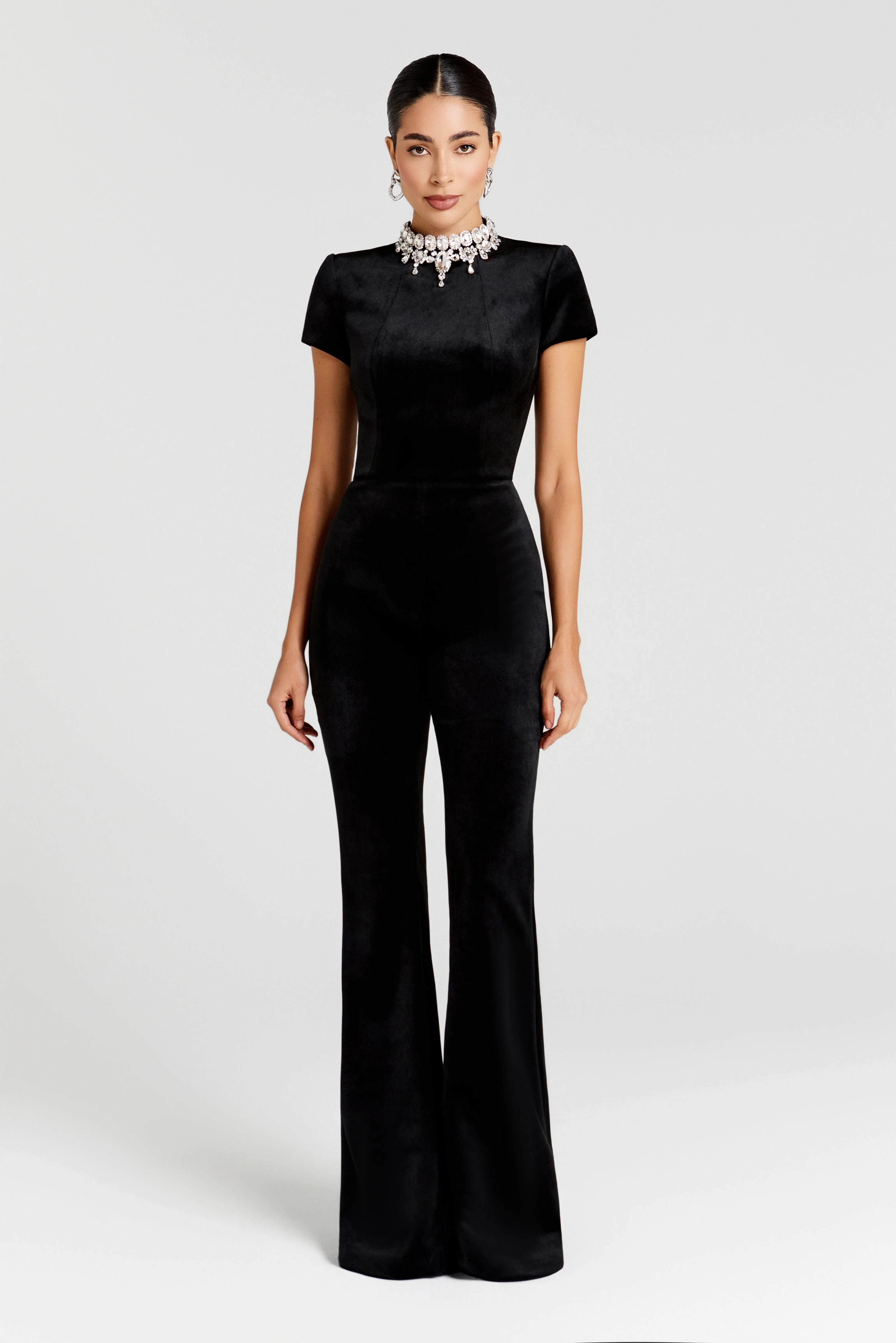 Regan Black Jumpsuit | Nadine Merabi