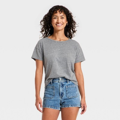 Women's Short Sleeve T-Shirt - Universal Thread™ Gray S | Target