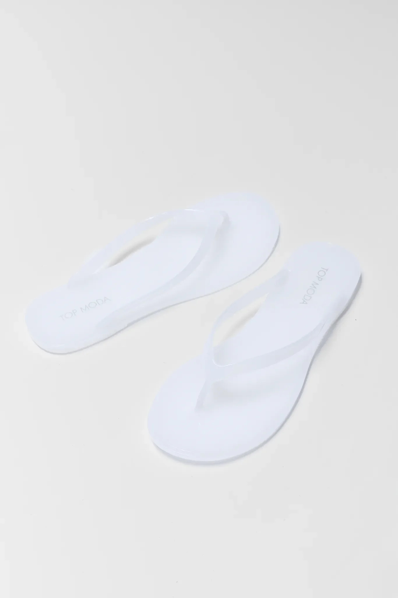 Kathy White Flip Flop Jelly Sandals | Avara