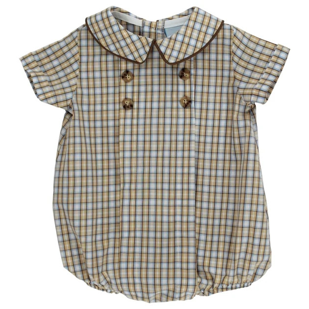 Pecan Plaid with Bison - Dressy Bubble Short | The Bailey Boys, inc