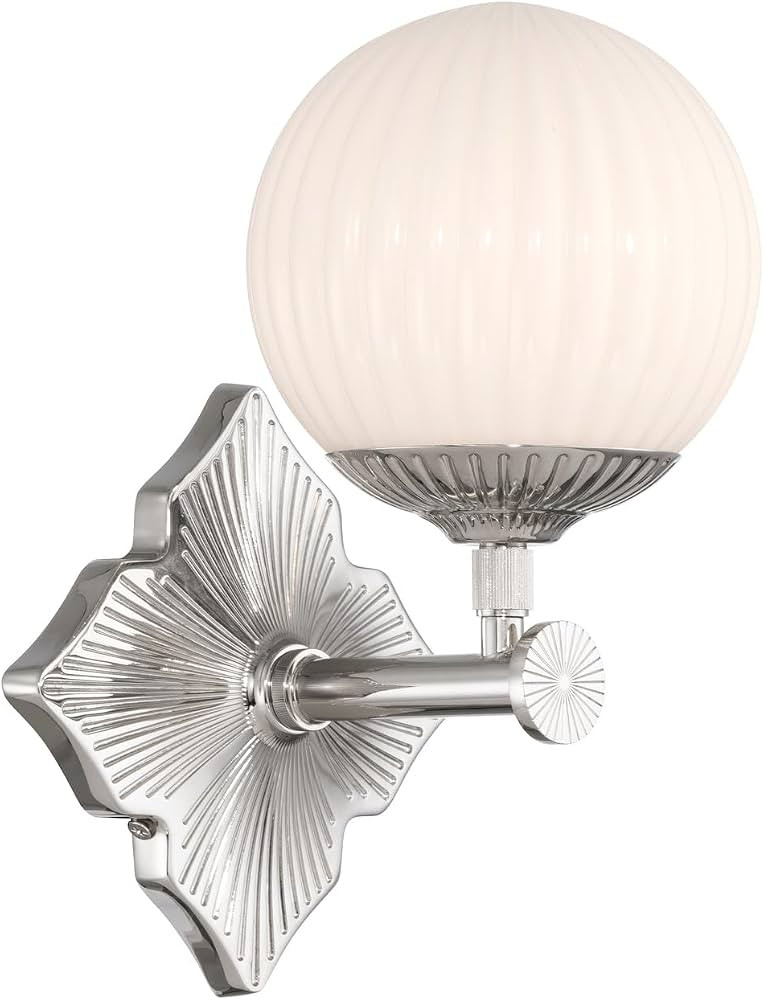 Crystorama Orly 1 Light Polished Nickel Bathroom Vanity | Amazon (US)