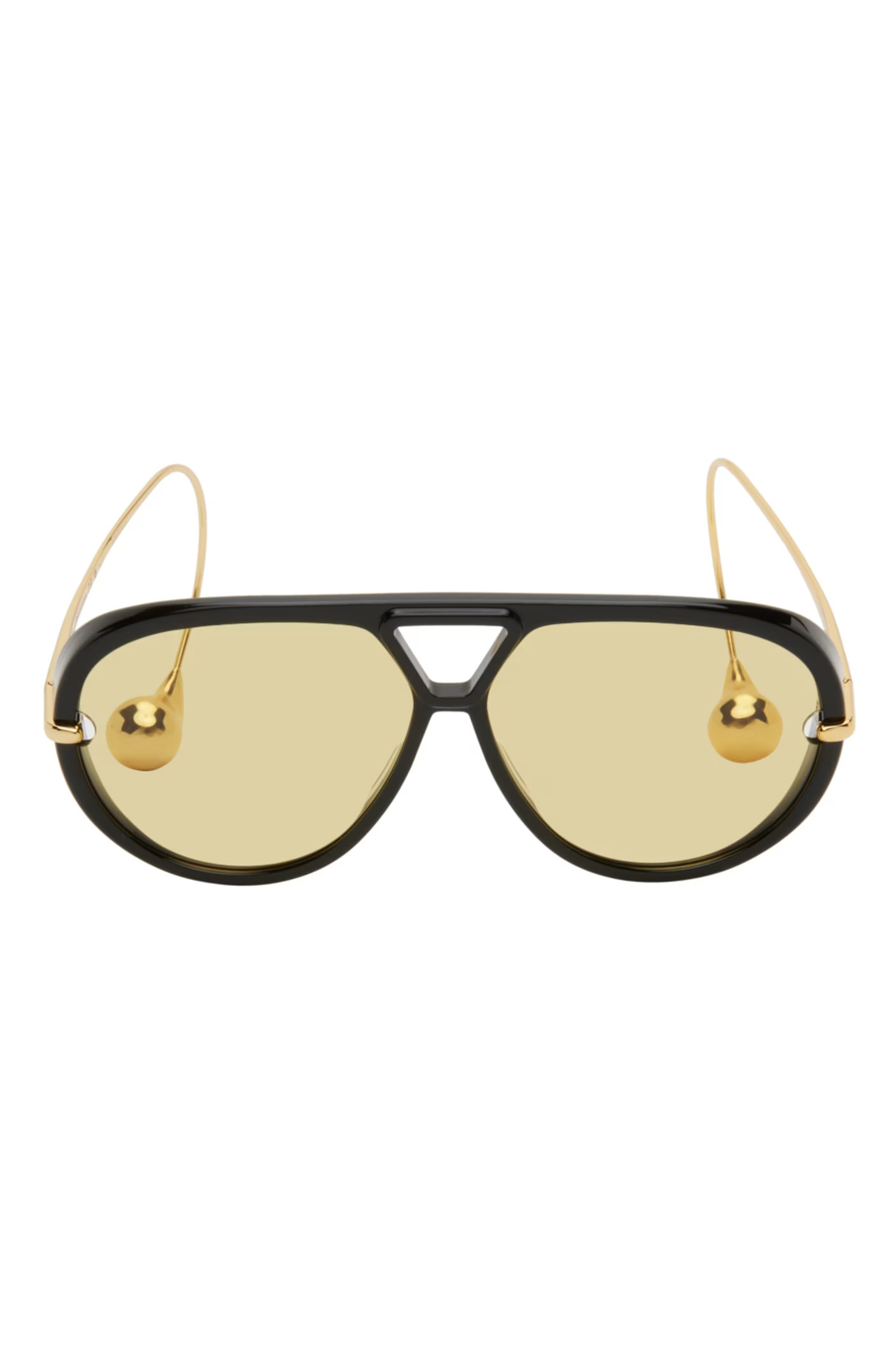 Bottega Veneta - Black Drop Aviator Sunglasses | SSENSE