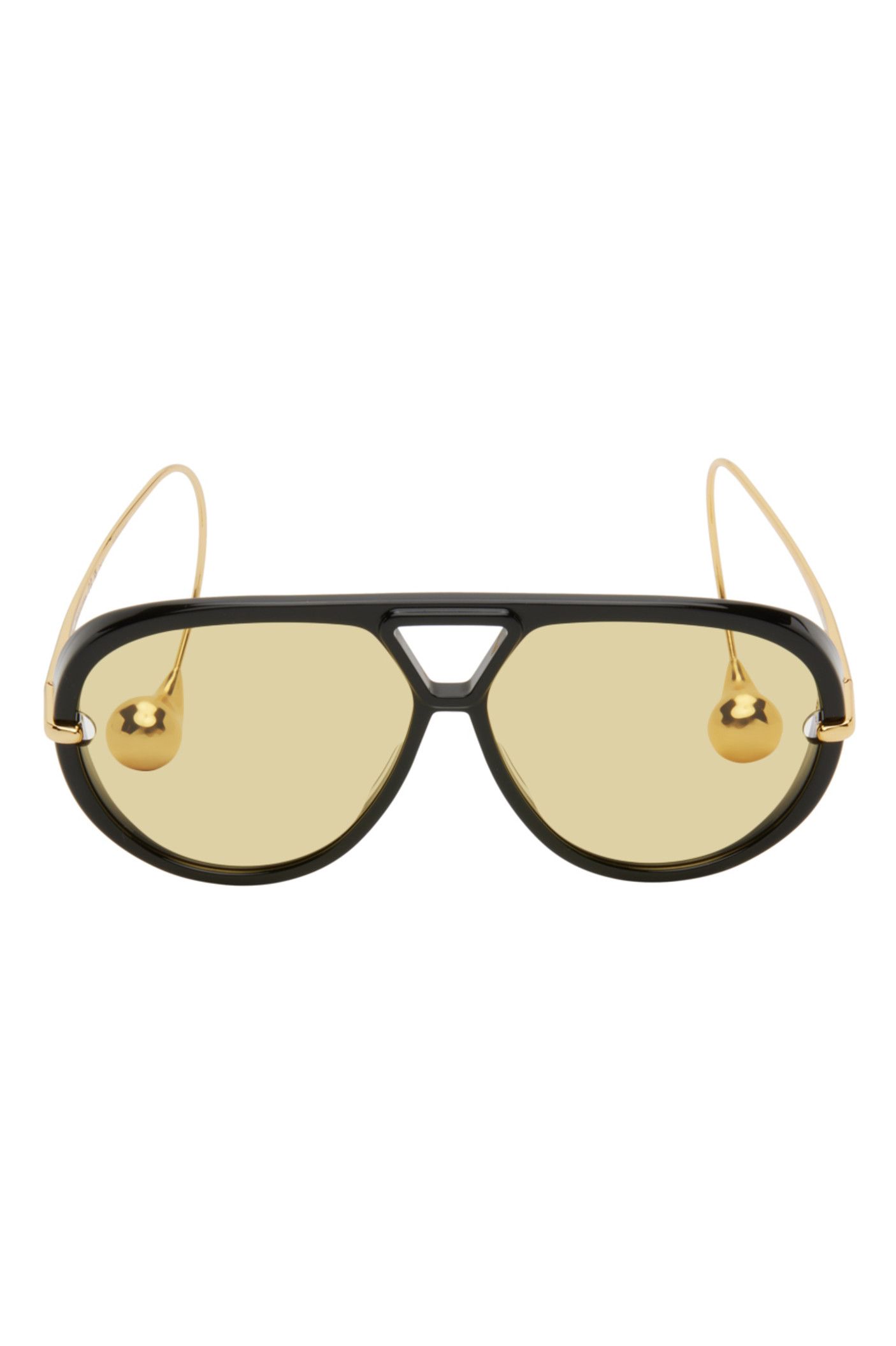 Bottega Veneta - Black Drop Aviator Sunglasses | SSENSE