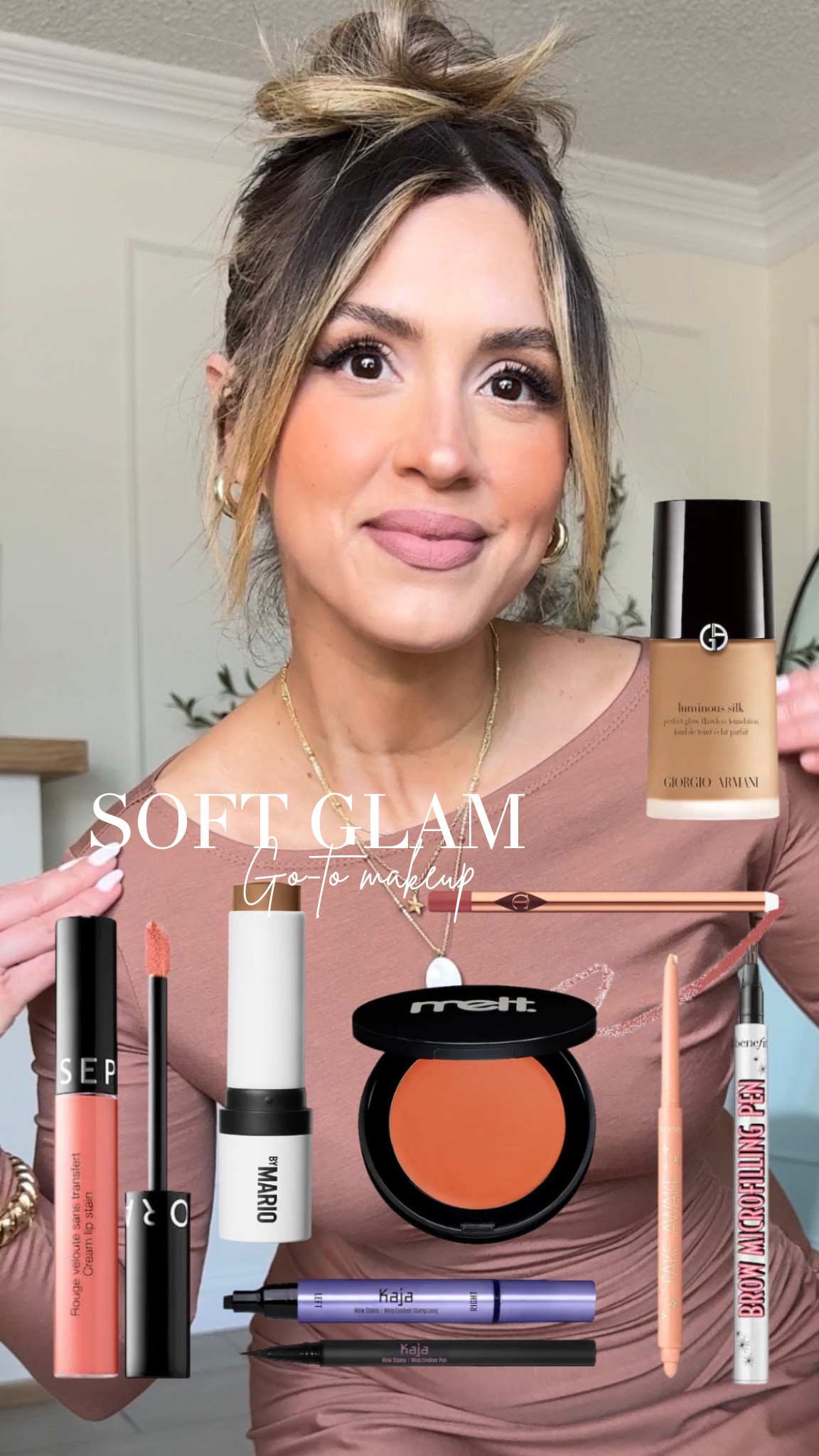 My soft glam camera-ready makeup! All these products are part of the Sephora sale! 

Shades used:
✔️ Armani foundation: 5.2
✔️ blush in Sandy cheeks
✔️ bronzer in medium
✔️lip stain in Glowing Beige
✔️brow in taupe 

#LTKbeauty #LTKsalealert #LTKxSephora
