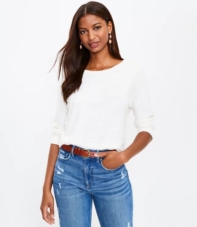 Ribbed Dolman Top | LOFT