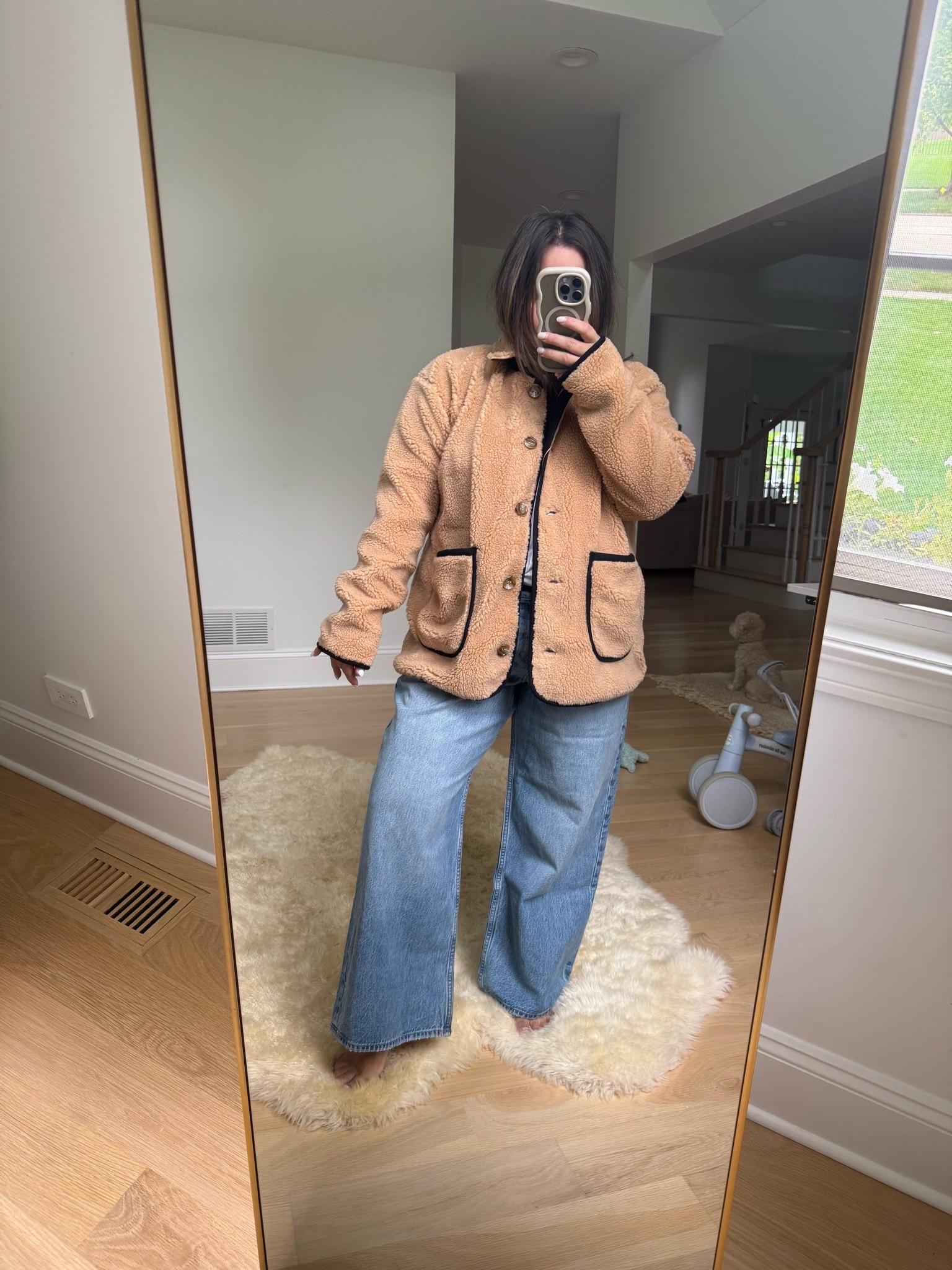 Fall Sherpa in medium and Jean - curve love low rise, ultra Loose= 30 extra short
Petite Abercrombie I’m 4’11” size 30 or 31

#LTKootd #LTKgrwm #LTKPetite

#LTKootd #LTKPetite #LTKdayinmylife