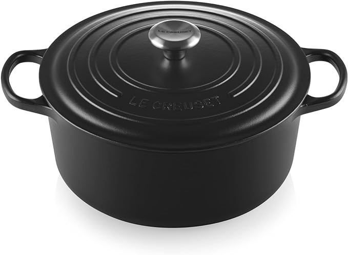 Le Creuset Enameled Cast Iron Signature Round Dutch Oven, 7.25 qt., Licorice | Amazon (US)