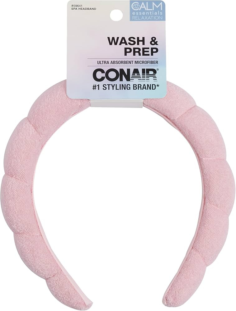 Conair Spa Headband, Bubble Headband for Washing Face, Applying Makeup and Skincare Routine | Amazon (US)