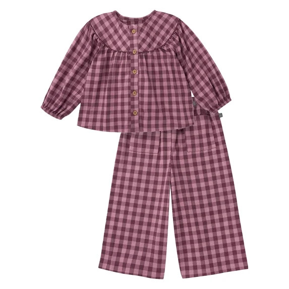 Modern Moments by Gerber Toddler Girl Ric Rac Top and Pant Set, 2-Piece, Sizes 12 Months - 5T | Walmart (US)