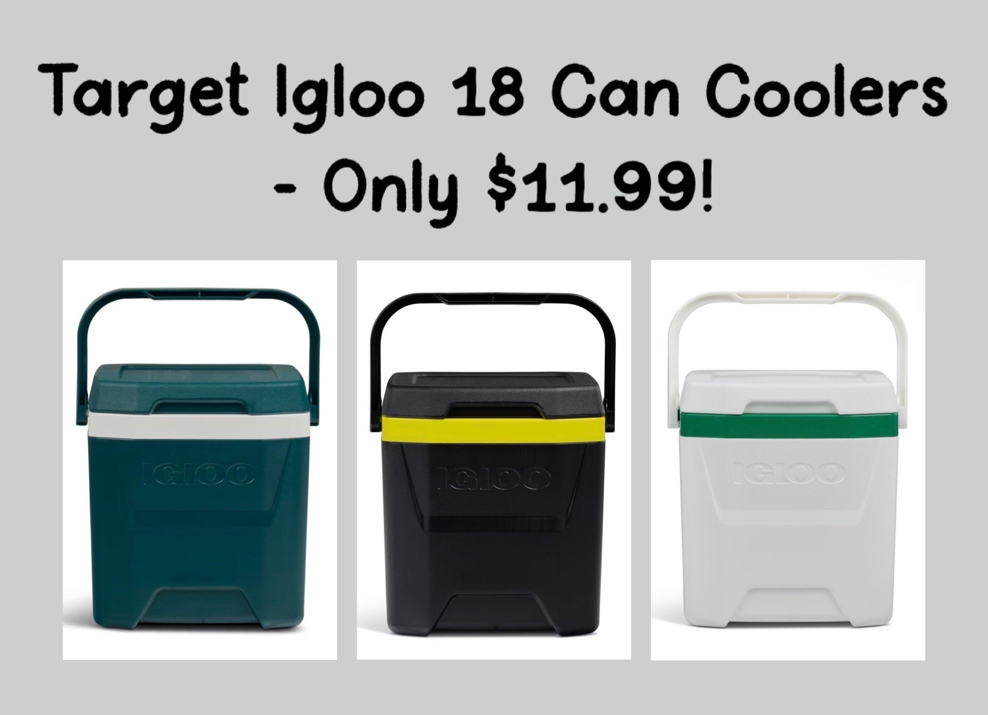 The Target exclusive Igloo 18 Can Coolers are down to only $11.99 today as a Deal of the Day at Target - normally $19.99! This is an excellent size cooler for on the go - great for sport’s tourneys, tailgating, festivals, picnics, you name it.

#LTKSaleAlert #LTKSeasonal #LTKfoodie