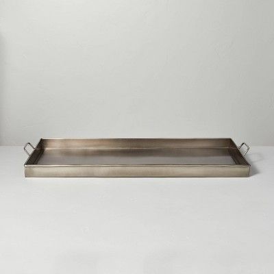 Sheet Metal Boot Tray Rumbled Silver - Hearth &#38; Hand&#8482; with Magnolia | Target