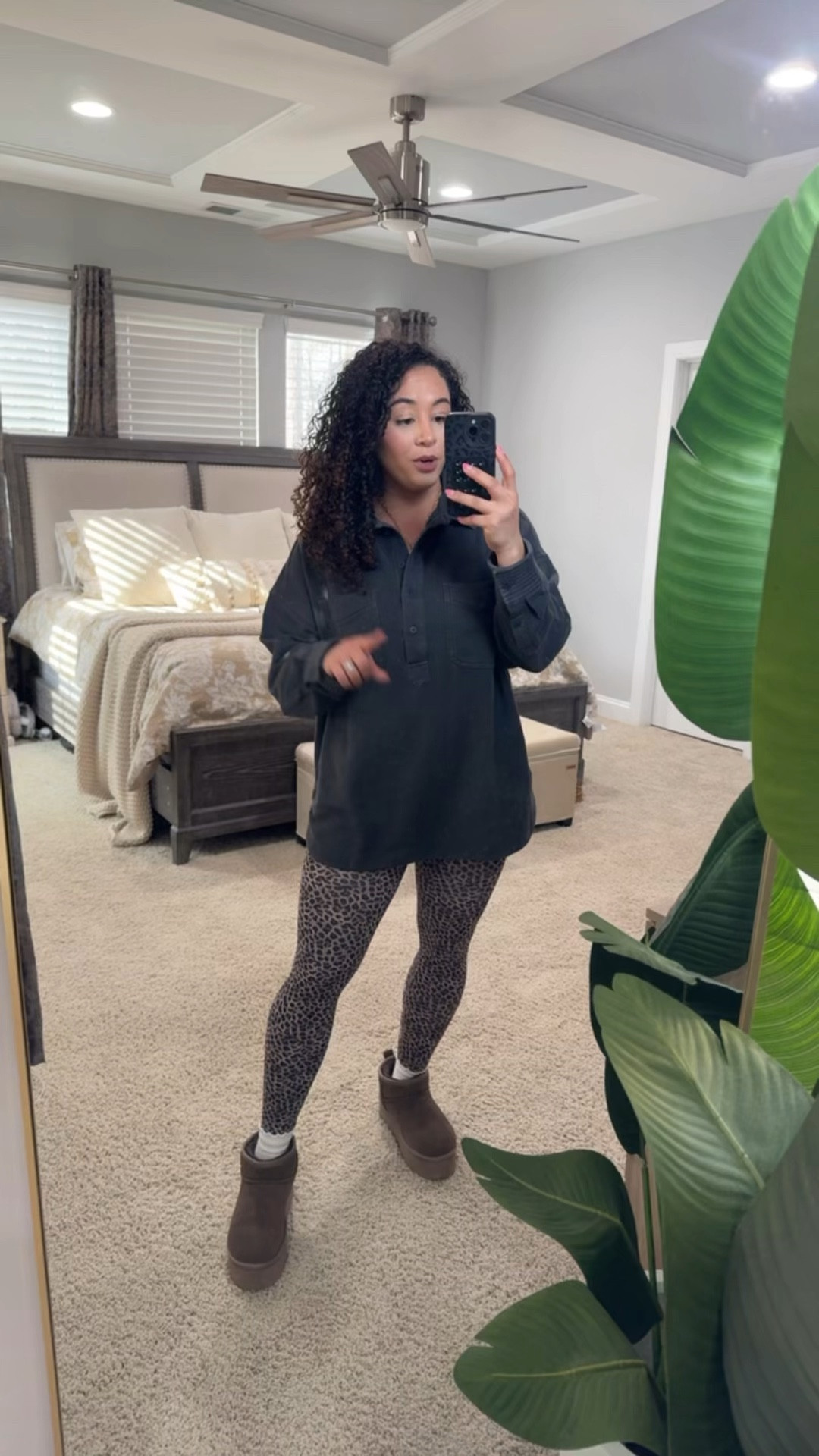 Size large in the sweatshirt and size medium in leggings right now I am between a size medium and large, but these definitely run a little big I could have done a small #aerie #aeriereal