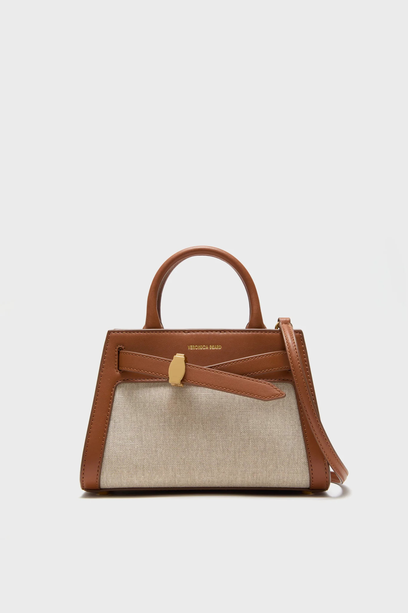 Natural Linen and Hazelwood Mini Veronica Beard Dash Bag | Tuckernuck (US)