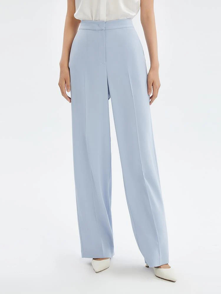Blue Triacetate Tailored Pants | GoeliaGlobal