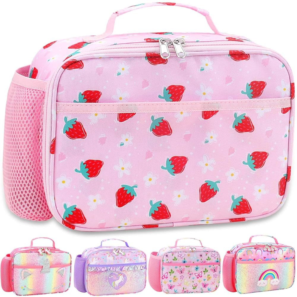 RHCPFOVR Kids Lunch Box for Girls Teens Insulated Lunch Bag Reusable Lunch Tote Kit for School Tr... | Amazon (US)