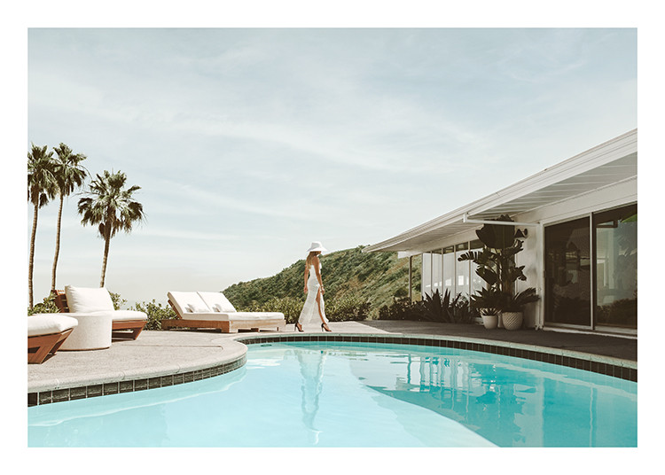 Poolside Woman Poster | Desenio