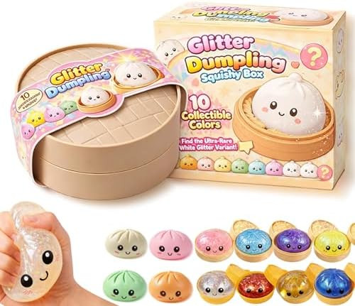 Random Glitter Dumpling - Rare New Glitter Dumpling Squishy,Fun Dumplings Ball Stress Relief Fidg... | Amazon (US)