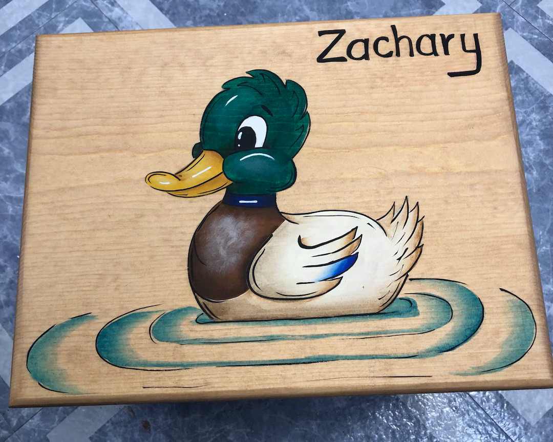 Step Stool, Kids Step Stool, Duck Personalized Children's Step Stool, Mallard Duck Kids Bathroom ... | Etsy (US)