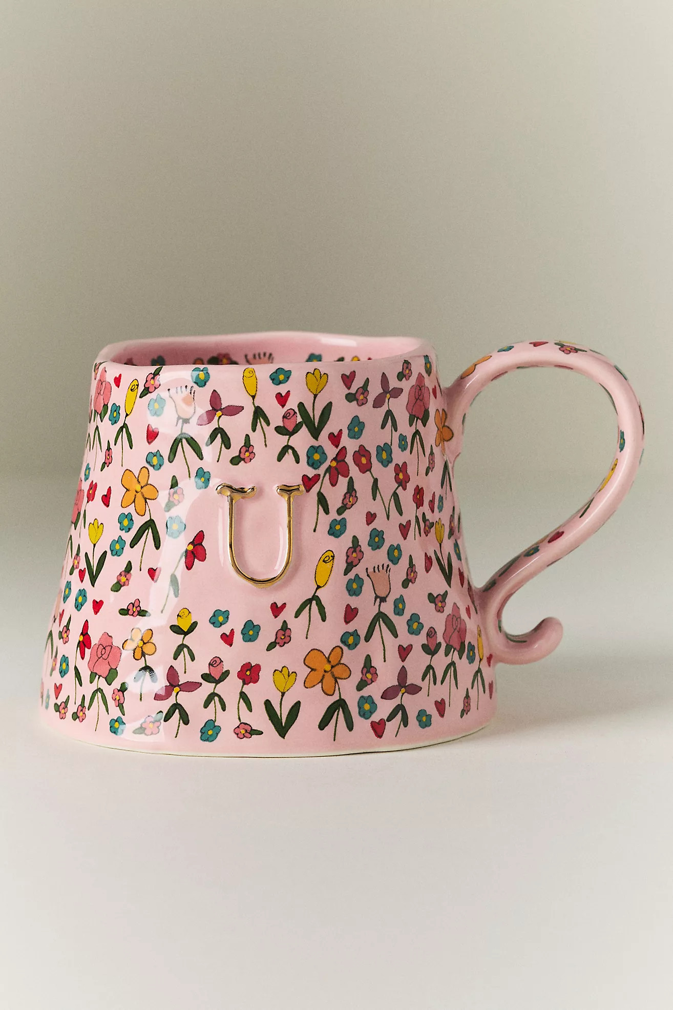 The Mud Fairy Stoneware Monogram Mug | Anthropologie (US)