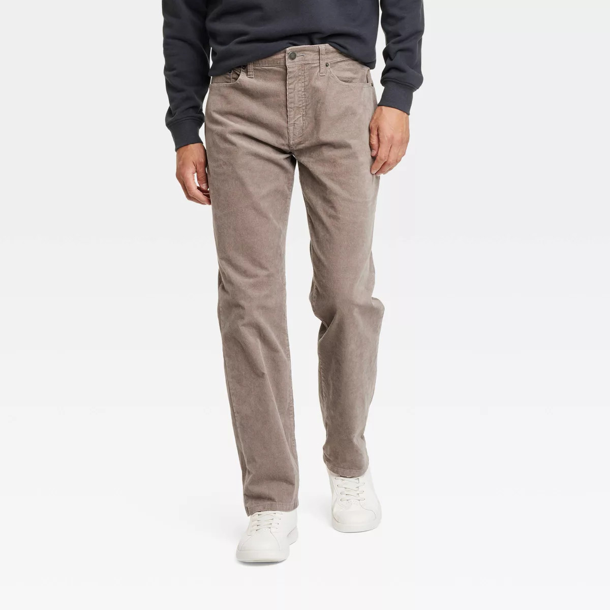 Men's Straight Fit Corduroy 5-Pocket Pants - Goodfellow & Co™ Gray 36x32 | Target