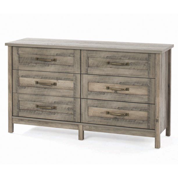 Better Homes & Gardens Modern Farmhouse 6 - Drawer Dresser, Rustic Gray Finish - Walmart.com | Walmart (US)