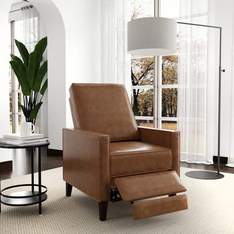 28.75" Wide Faux Leather Standard Recliner | Wayfair North America