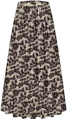 NASHALYLY Women's Chiffon Elastic High Waist Pleated A-Line Flared Maxi Skirts | Amazon (US)