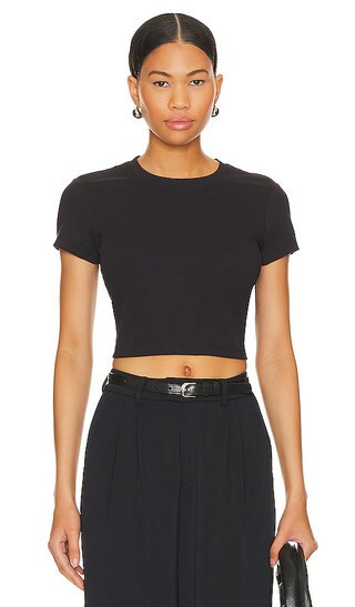Cuts Tomboy Cropped Tee in Black. - size XS | Revolve Clothing (Global)