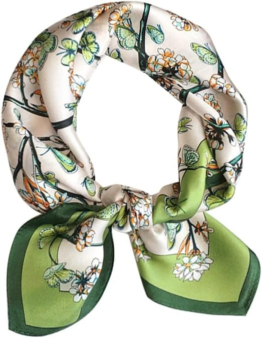 100% Mulberry Silk Scarfs Small Square Scarf 21" x 21" Neck Scarf Breathable Lightweight for Wome... | Amazon (US)