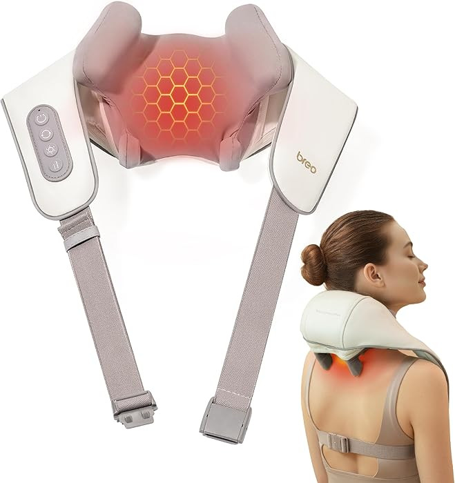 Breo N5 Mini Neck Massager with Heat, Electric Massager for Neck and Shoulder, Deep Massage at Ho... | Amazon (US)