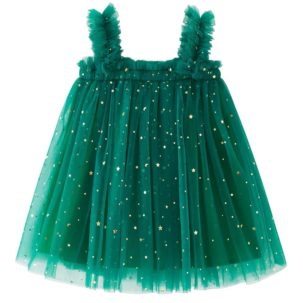 AGQT Baby Girls Tulle Tutu Dress Birthday Party Tulle Babydoll Dresses Size 6M-5T | Amazon (US)