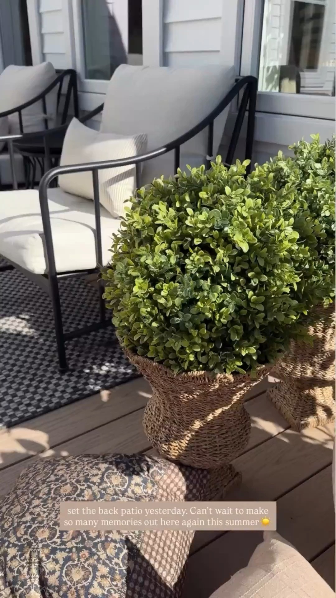 set the back patio yesterday. Can’t wait to make so many memories out here again this summer☀️

All of our patio furniture is from Walmart! We have owned everything for years now and are still loving and using it the moment the sun comes out! 

The faux greenery from Amazon is truly the best I have found! Ordering exact duplicates for the front of the house this year 😍

#LTKSeasonal #LTKHome #LTKdayinmylife