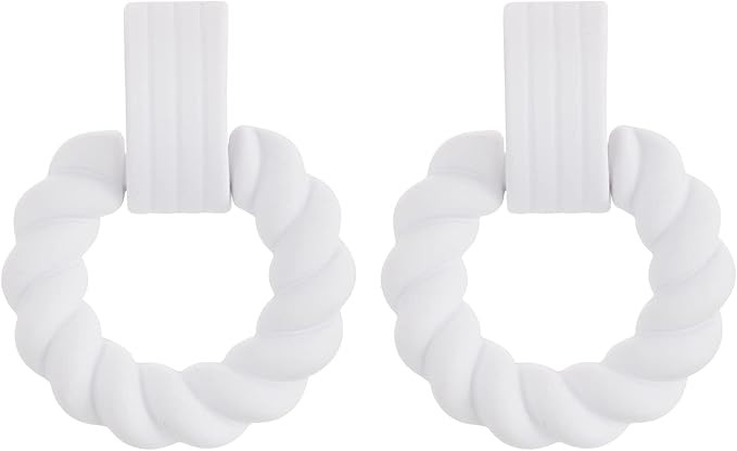 RUOFFETA Rectangle Earrings for Women, Acrylic Square Earrings Twisted Geometric Statement Earrin... | Amazon (US)