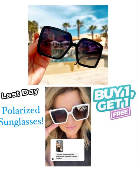 Last Day for buy one get one on favorite Quay sunglasses. If BOGO has ended, then save 20% on 2+ frames with code MIXUP20

#LTKstyletip #LTKswim #LTKsalealert