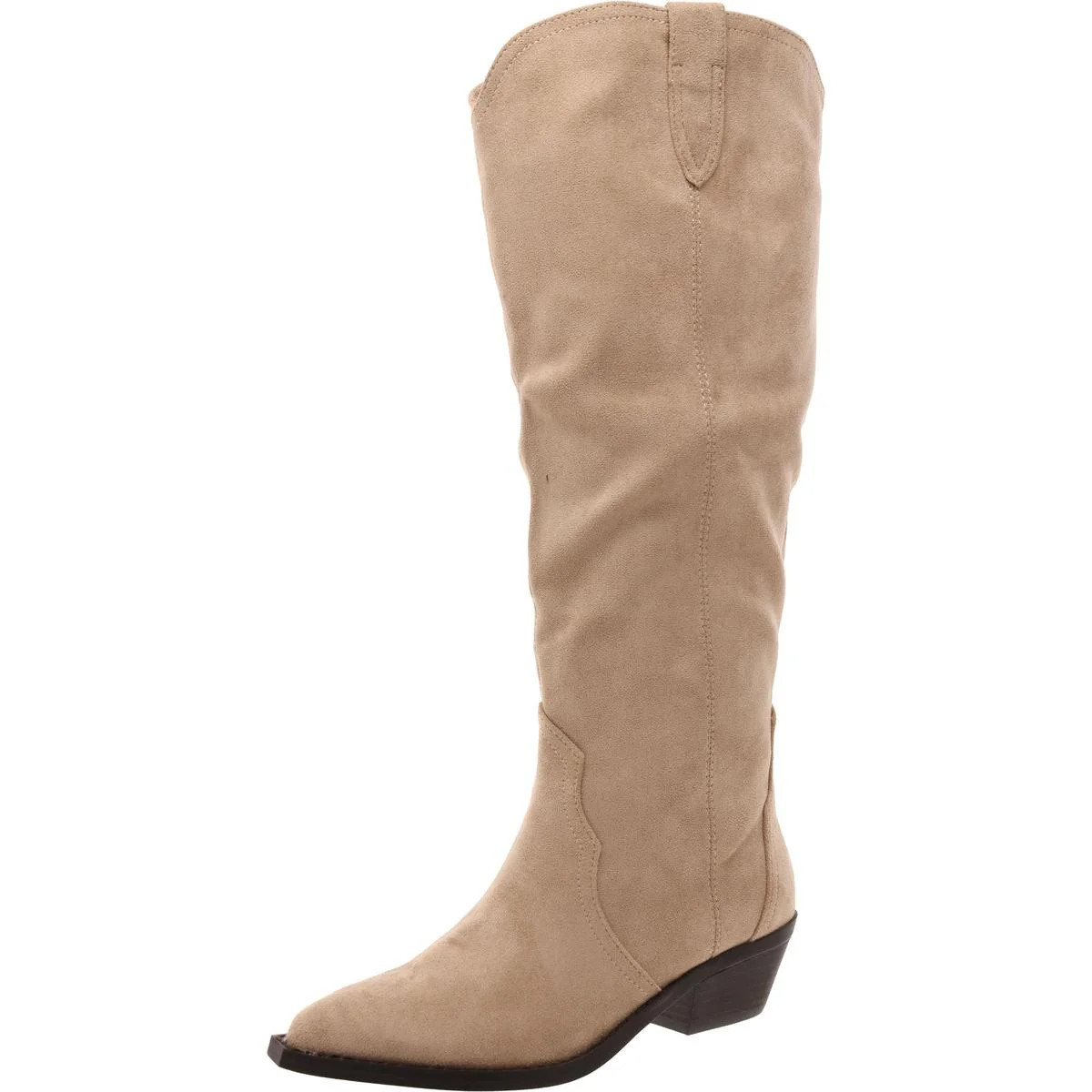 Kit Womens Faux Suede Knee-High Cowboy, Western Boots | Shop Simon