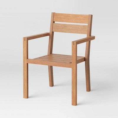 Stacking Wood Patio Chair - Threshold&#8482; designed with Studio McGee | Target