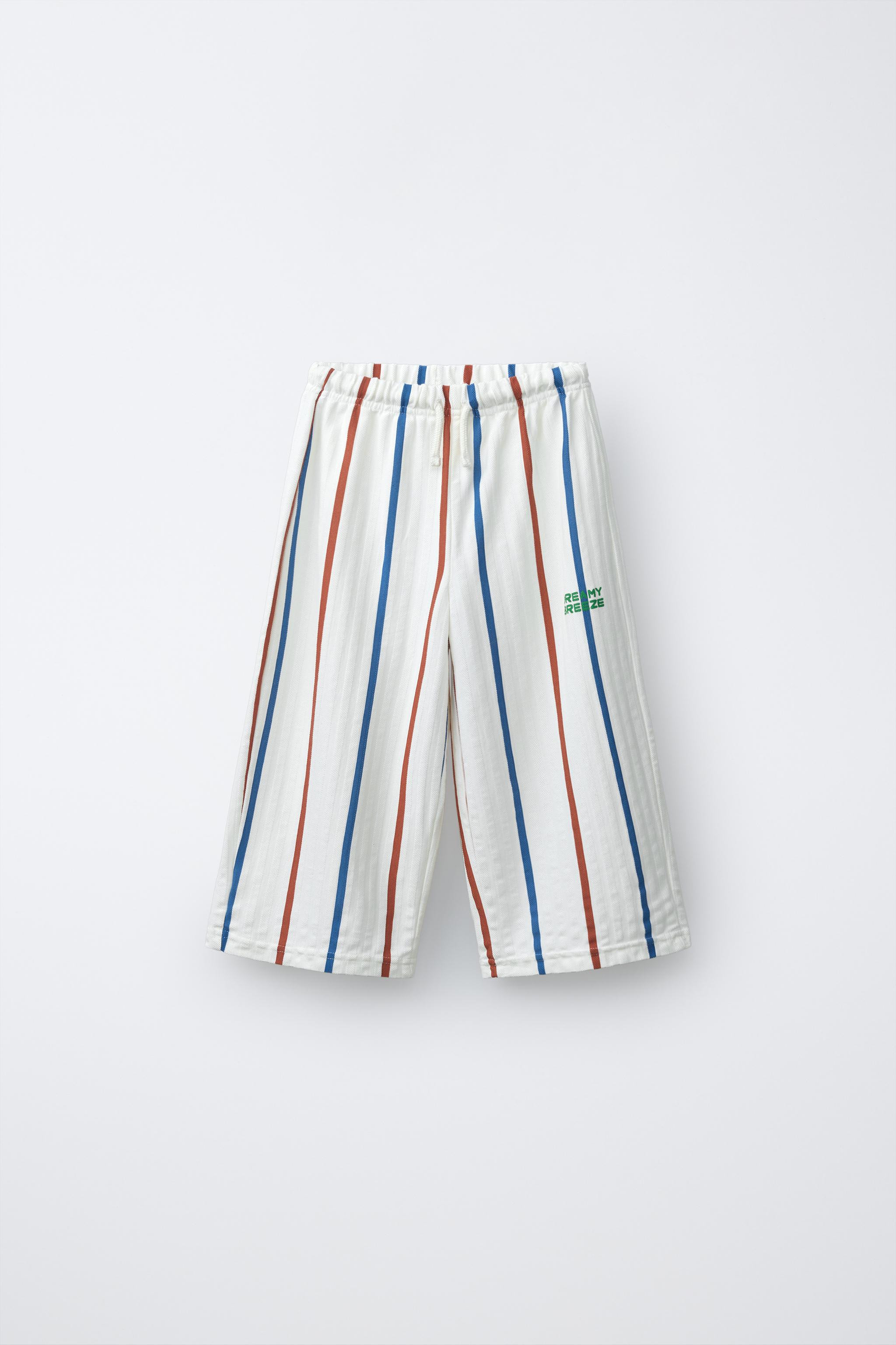 STRIPED TEXTURED TROUSERS | Zara UK