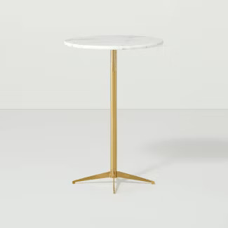 Marble Top Accent Table Brass/White - Hearth & Hand™ with Magnolia | Target