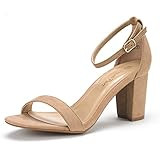 DREAM PAIRS Women's Chunk Low Heel Pump Sandals | Amazon (US)