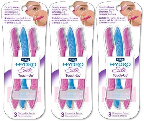 Schick Hydro Silk Touch-Up Multipurpose Exfoliating Dermaplaning Tool with Precision Cover, 9 Count | Amazon (US)