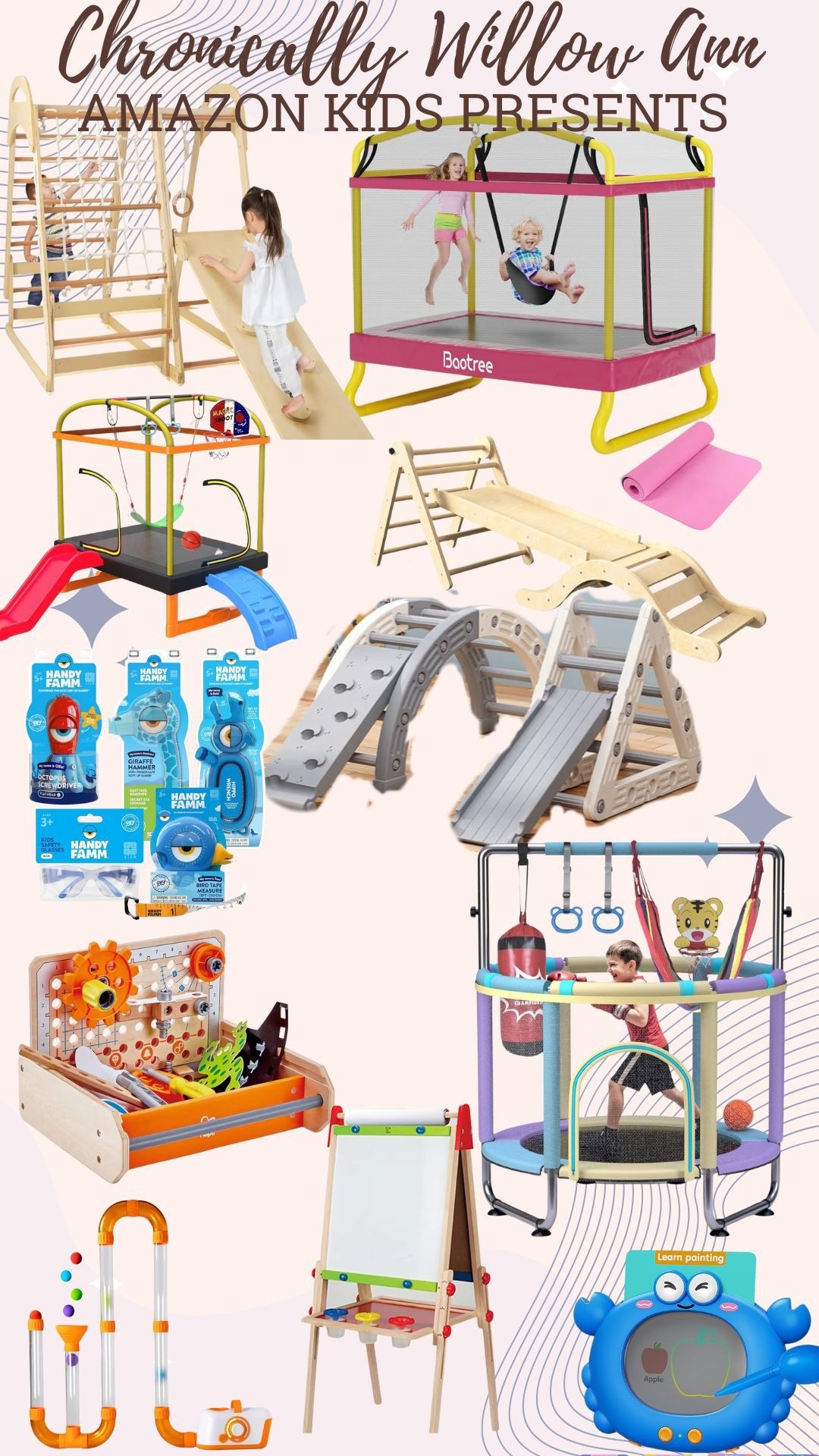 Kids presents that will make your kids go wild. If you are looking for gifts that will challenge their minds, keep them stimulated, work their little bodies, help them get stronger, help them get the anxious energy out, these gifts help kids build and work along side of you as you build things. Gifts for kids, gifts for friends kids, gifts for grandkids, gifts for nieces, gifts for nephews, gifts for daughters and sons 

#LTKGiftGuide #LTKSaleAlert #LTKKids