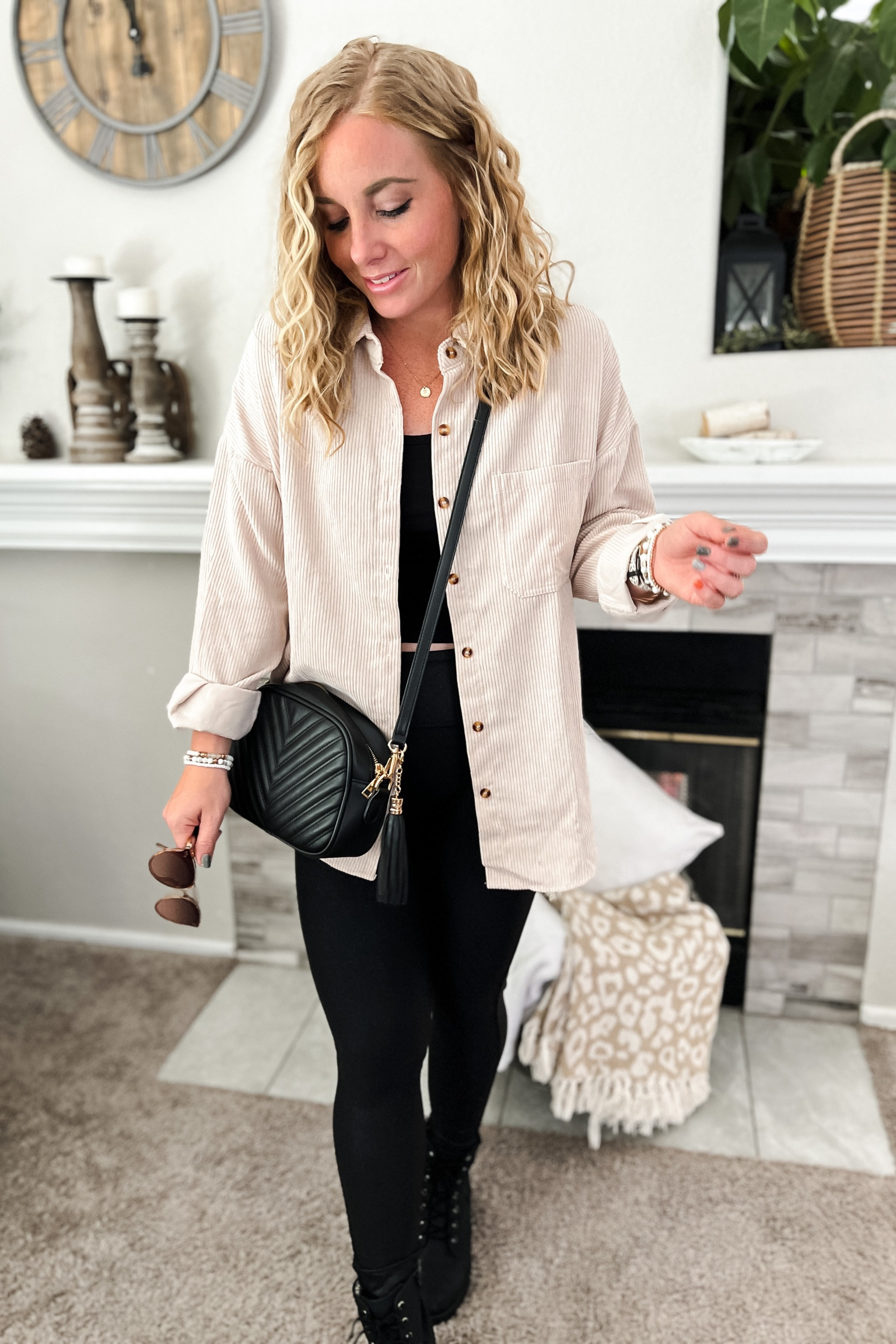 Corduroy button down shirt for warmer fall days with faux leather leggings, crop top, and boots 
Everything fits tts 


Fall outfits | Fall fashion | size 4-6 | amazon fall finds | amazon handbags | amazon deals | amazon on sale | fall outfit Inspo | casual fall outfits | fall outfit ideas | fall favorites | fall boots | fall outfits 2023 | fall shoes | fall fashion 2023 amazon | casual fall outfits | outfit inspo | outfit ideas | pumpkin patch outfit 


#LTKfindsunder50 #LTKstyletip #LTKxPrime