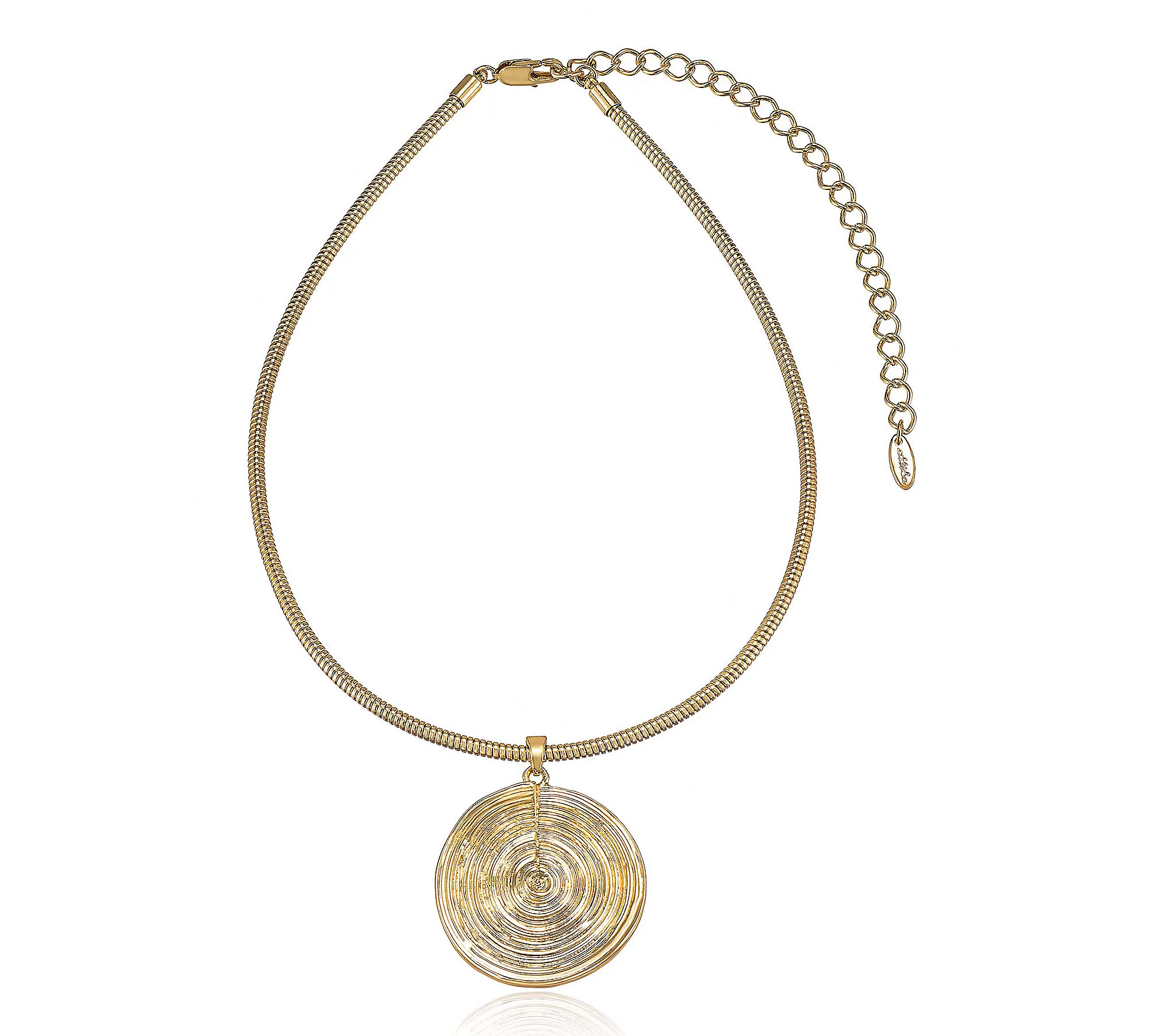 Ettika Swirl Pendant Statement Choker Necklace | QVC