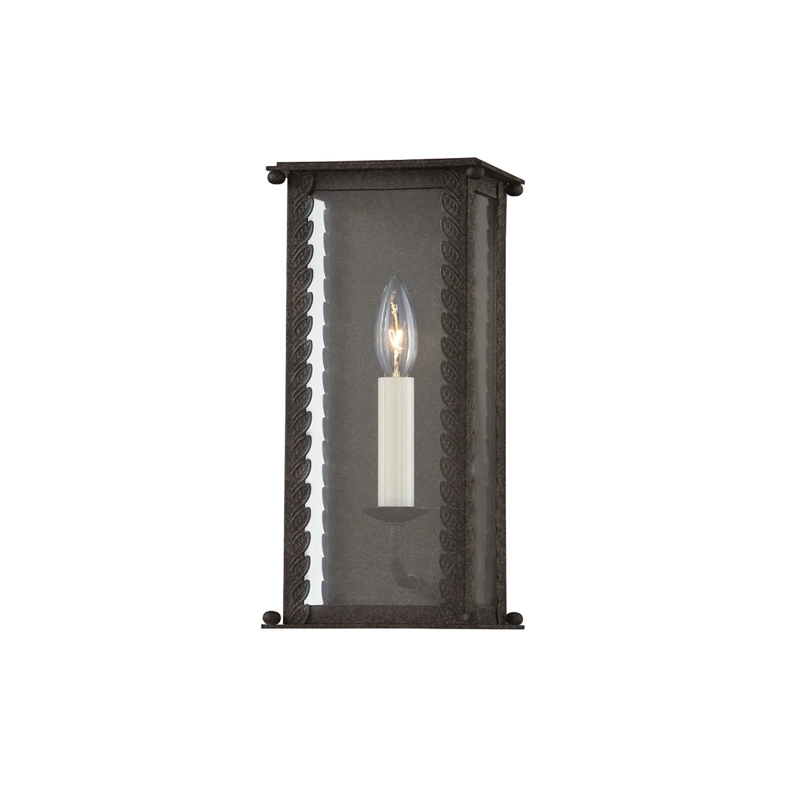Belle Meade Small Outdoor Wall Lantern in French Iron | Brooke & Lou | Brooke and Lou