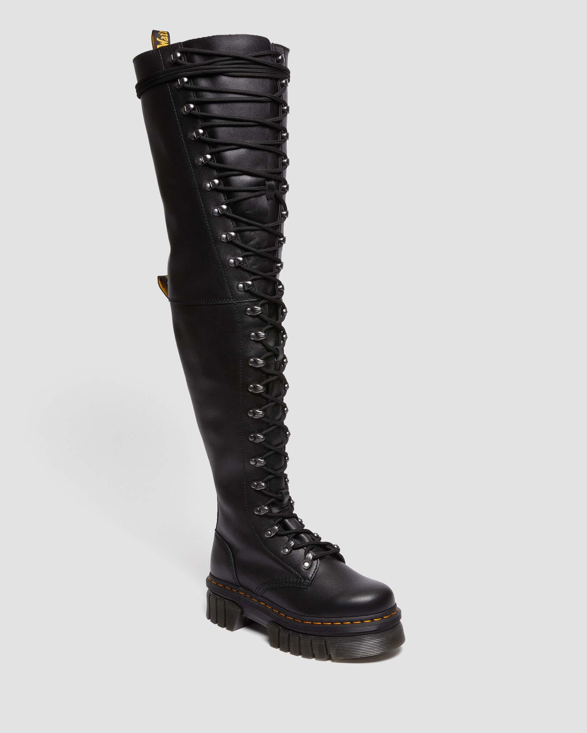 Audrick 22-Eye Extreme Lace Knee High Platform Botos | Dr. Martens