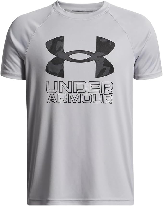 Under Armour Boys Tech Hybrid Print Short Sleeve T Shirt | Amazon (US)